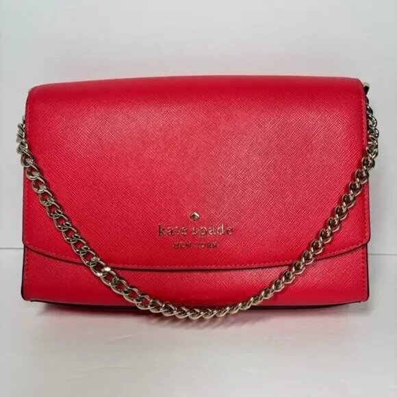 Kate Spade Carson Saffiano Leather Convertible Crossbody in Pink Ruby - Picture 3 of 6